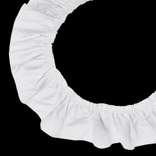 MAYJOYDIY Cinta plisada de algodón blanco de 2,7 m, 140 mm, ribete de encaje con volantes, borde ondulado, para boda, vestido de novia, decoración de ropa