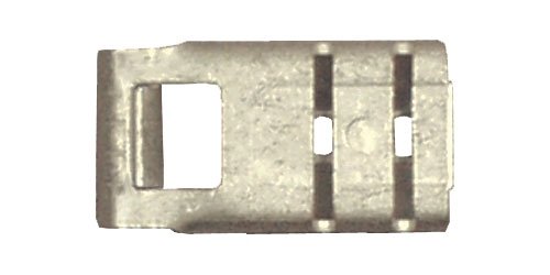 166265-1000 Non-Insulated Solderless Flag Terminal, 16-14 Wire Gauge, 0.25" Stud/Tab Size, Tin Plated Annealed Copper, Copper (Pack of 1000)