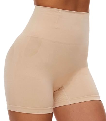 CheChury Braga Faja Reductora Mujer Cintura Alta Adelgazante Braguitas Moldeadoras Sin Costuras Shapewear Invisible Mujer Faja Reductora Ropa Interior Cintura Alta Pantalones Cortos
