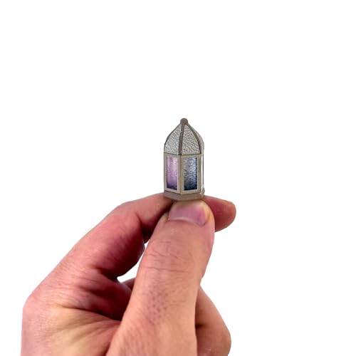 100% rame e policarbonato Lanterna palestinese per presepi e diorami con microlampada bianco caldo 12V - DL138