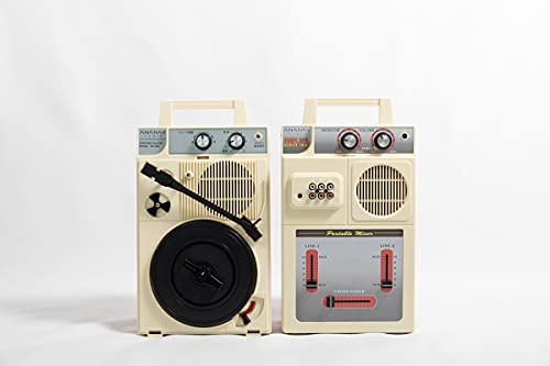 ポータブルレコードプレーヤー&ミキサー (レコードプレーヤー&ミキサー 2台セット)