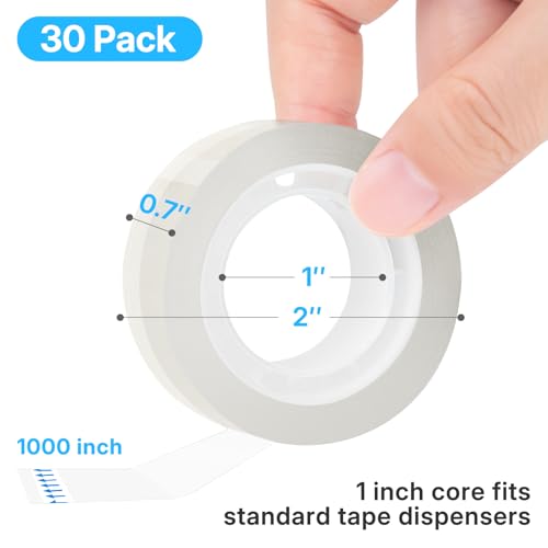 Image of OWLKELA 30 Rolls Tape Refills, Clear