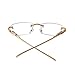 piscm Vintage Rimless Rectangle Sunglasses for Women Men,Trendy Gold Metal Frameless Square Sun Glasses Transparent Eyewear(Gold/Clear)