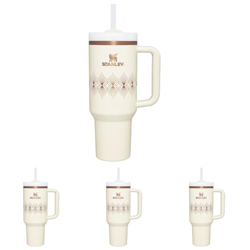 Image of STANLEY Quencher H2.O FlowState Tumbler 40 oz Cream Gloss Deco,(Pack of 4)