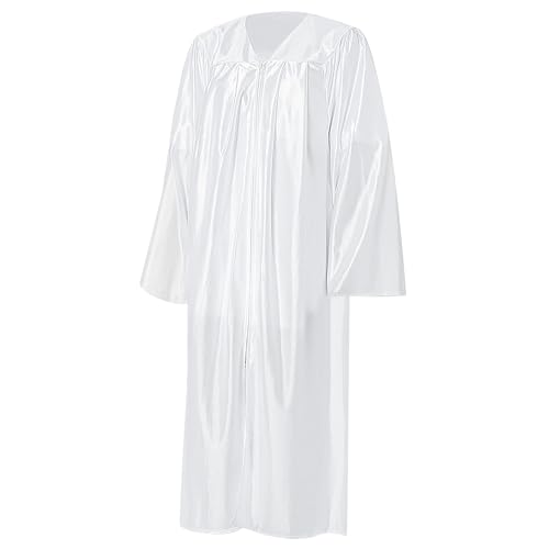 Unisex Shiny Graduation Gown Robe for High School and Bachel or Choir Robe for Confirmation Baptism