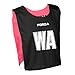 FORZA Pro Reversible Netball Bibs [Pack of 7] | 2-in-1 Design with 5 Color Combinations - Ideal for Schools & Sports Clubs (Pink & Black, Large)