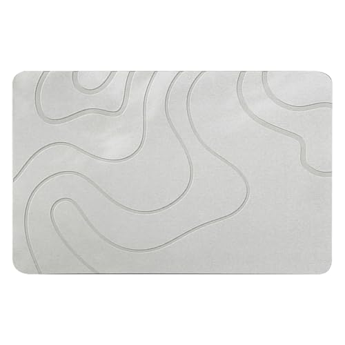 Tappeto da doccia, Tappetino da bagno in pietra diatomite, Tappetino da doccia in pietra ultra assorbente ad asciugatura rapida 16x24 pollici, Tappeto da bagno antiscivolo per pavimento della cucina