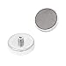 Ferrite Pot Magnet with M5 Internal Thread for Arts, Crafts, Model Making, DIY and Hobbies - 50mm dia x 10mm thick - 22.5kg Pull - Pack of 10