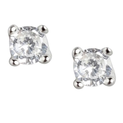ZAVYA925 Pure Silver Earrings Minimal Silver Circular Studs | With Certificate of Authenticity and 925 Hallmark, ONE SIZE, Sterling Silver, Created Cubic Zirconia