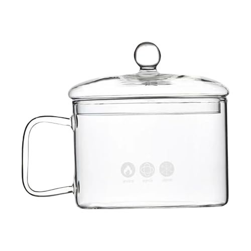 Taza para sopa y leche de vidrio cacerola transparente para desayunos 3