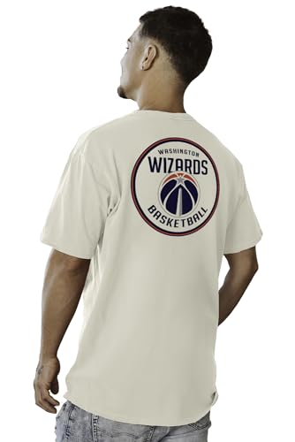 Image of Blue 84 NBA Unisex-Adult NBA Officially Licensed T-Shirt Ringspun Front /Back Ivory