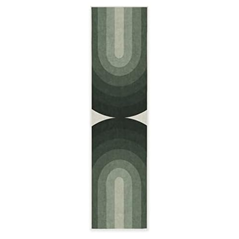 RUGGABLE – Absida Sage – Machine Washable Runner Rug – Pet & Child Friendly – Stain & Water Resistant – Non-Slip – 2.5'x10' Cover