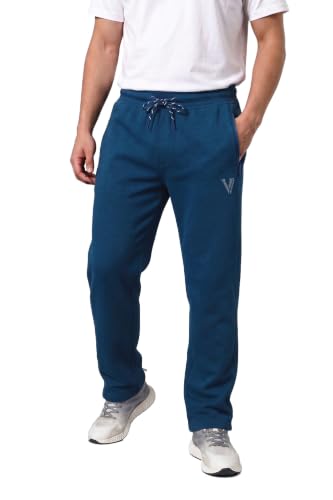 Image of Van Heusen Men's Track Pant | Side Zipper Pockets |Mid-Rise| Comfort Fit | Cotton Blend | Breathable & Casual | Easy Stain Release| Anti-Static Fabric | Activewear | Drawstrings | Style 50052