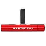 iPick Image for Jeep Rubicon Wrangler Car Vent Air Freshener Clip - Official Licensed Red Aluminum with Adjustable Window + 10 Refill Sticks