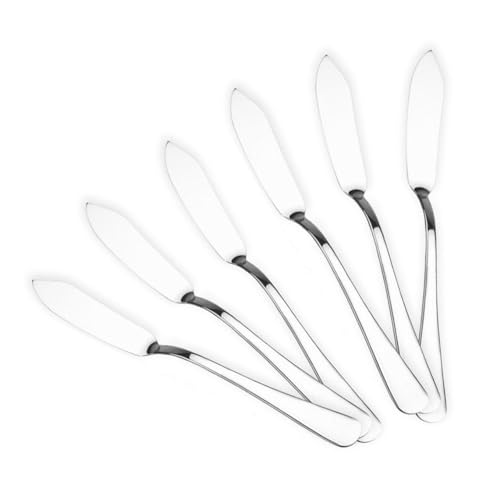 GREATOYAR Juego de Palas de Pescado, Juego de Cubiertos de Acero Inoxidable, Juego de Cubiertos de Cocina, Juego de Utensilios de Cocina, Incluye 6 Piezas de Palas de Pescado, Apto Lavavajillas