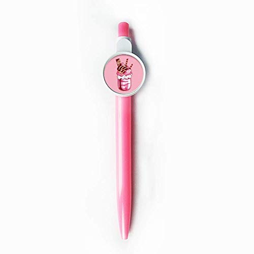 Stylo à bille rétractable en forme de bouteille de biscuits bleu