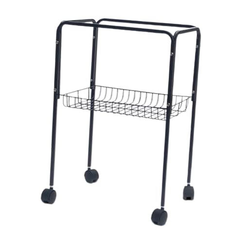 Soporte para jaula de pájaros y estante de almacenamiento multiusos negro 8