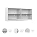 Bush Furniture Universal Small 2 Shelf Bookcase in White - Set of 2, Matching Storage and Display Bookshelves for Home Office or Living Room Organization