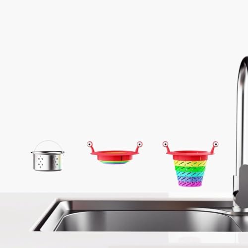 Colador ajustable plegable para cocina colorido plástico miniatura 2