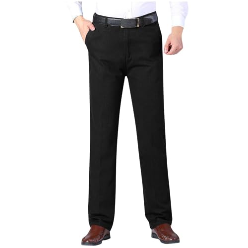 Men's Business Suit Pants Straight Leg High Waist Pant Casual Claasic Fit Comfy Trendy Work Trousers with Pocket 2025