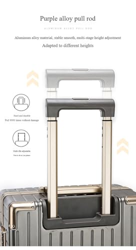 Lightweight Aluminum Carry On Luggage Hardshell Spinner Suitcase with 360° Silent Wheels, TSA Lock, Perfect for Business Travel, College Students, Men,Women (black, 26inch)3