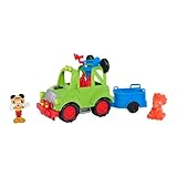 Disney Junior Mickey Mouse Funhouse Dino Rover 6-piece Play Figures and Vehicle Playset, Kids Toys for Ages 3 Up by Just Play
