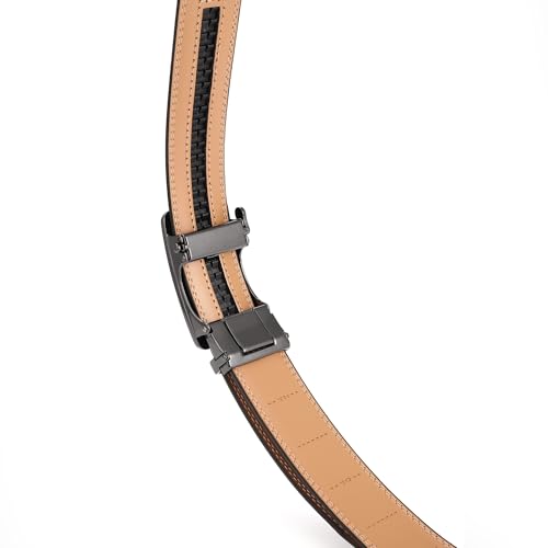 Image of Men's Belt, Ratchet Dress Casual Belt with Adjustable Automatic Buckle Trim to Fit