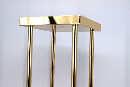 Everbon Pack Of 10 Wedding Flower Vase Metal Flower Stand Gold Flower Column Elegant Wedding Table Centerpiece Wedding Flower Decoration Vase (31.5'' Tall) #TOP6