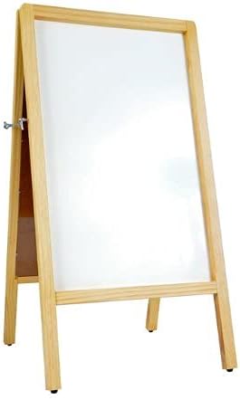 Signworld Un marcador blanco de madera con marco (borrado en seco) con 8 marcadores de color fluorescente