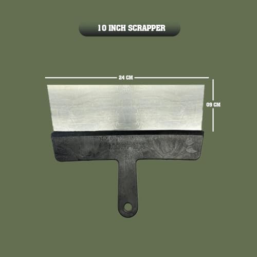 Image of 10 Inch /250 mm Stainless Steel Scraper Cutter Multi-Purpose Kitchen Filling Knife with Plastic Handle