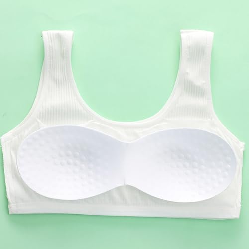 Girls Bras Cotton 9-17 Years Cotton Sports Bras for Girls Underwear for Girls Teen Strapless Bras for Girls Ages 12-14 Strapless Bras for Teens Preteen Bras Kids Bra 07# White 17 Years4