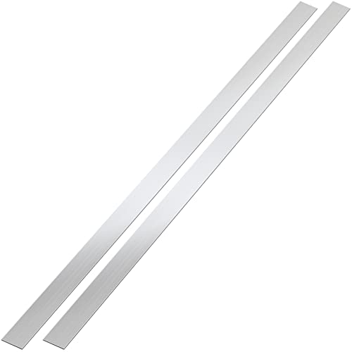 2 Pcs Stainless Steel Trim Strips 304 Brushed Stainless Steel Metal Finishing Sheet Metal Gap Strip Filler Trim for Kitchen Tools(1 x 30 Inch,Silver)