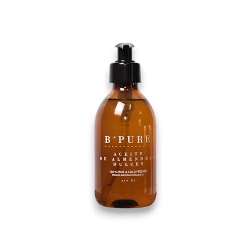 B'Pure Aceite De Almendras Dulces 100% Puro y Natural 250ML - Alto poder hidratante