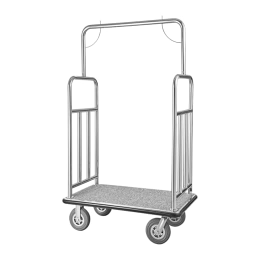 Heavy-Duty Stainless Steel Bellman's Cart
