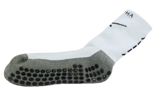 Alpha Training Soccer Grip Socks - Grip Boost Socks for Men, Anti Slip Socks for Men, Women, and Youth, White Grip Socks2