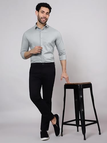 Image of Beyoung Cotton Plain Regular Fit Shirt for Men | Full Sleeve | Formal Shirt | Classic Collar Cotton