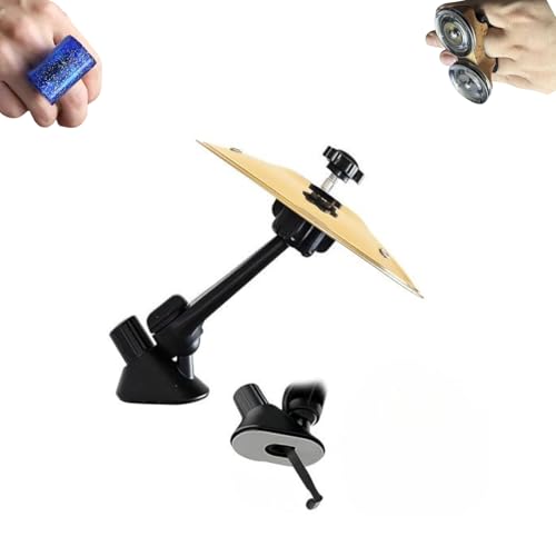 Car Cymbal, 2025 New Air Vent Mini Drum Crash Cymbal For Car Vent, Car Cymbal Air Vent Make Your Driving More Fun with Hand Bell (Gold)