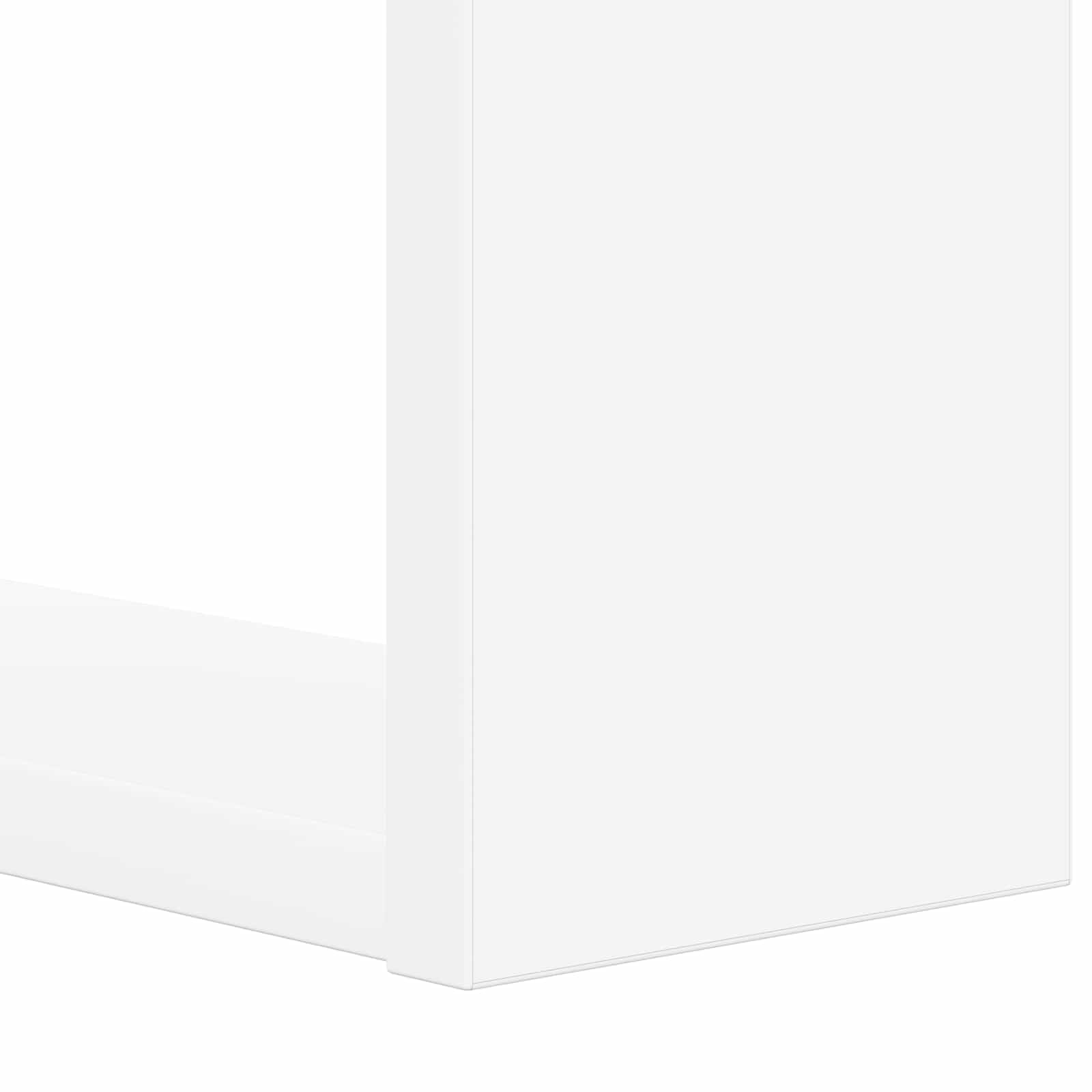 Scaffale bianco 52 x 25 x 71,5 cm in legno con 2 scomparti | Divisorio compatto per soggiorno e camera da letto. Struttura robusta con superficie liscia per libri e decorazioni.