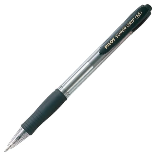 Pilot Super Grip   Bolígrafo punto medio   Negro   (Caja 12 unidades)