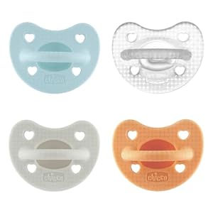 Physioforma Mordedor Luxe, Chupete de Silicona 2-6 Meses, Mordedor Suave y Delicado, Apoya la Respiración Fisiológica, Promueve el Desarrollo Correcto de la Boca, 4 Piezas