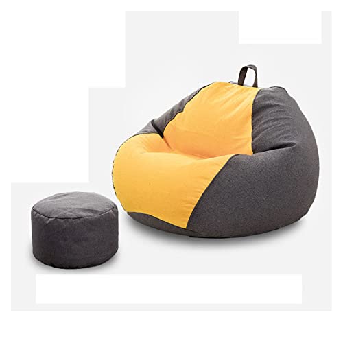 AANWKENL Lazy Couch Bean Bag Tatami Lazy Chair Dormitorio pequeño Balcón Suelo Sofá pequeño Individual(110 * 130CM)