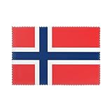 BROLEO Norwegian Flag Prints Placemats Set of 6 12x18in - Premium Quality Heat Resistant Dining Table Mats for Home & Kitchen Decor