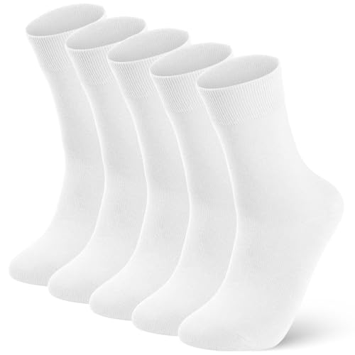 Image of FGZ Mens Crew Socks Breathable Cotton Soft Casual Thin Socks for Work,Sport & Everyday Wear,5 Pairs