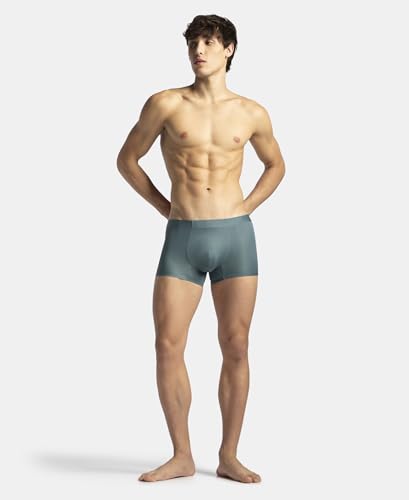 Image of Jockey IC45 Men Texcelight Microfiber Elastane Stretch Seamfree Bonded Tech Solid Trunk with Internal Breathable Mesh