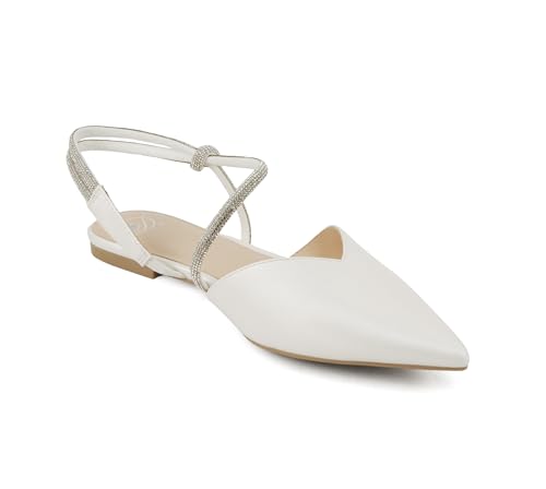 Image of Delicious Victoria ~ Women Pointed Toe Slingback Flat Bridal Dress Pumps
