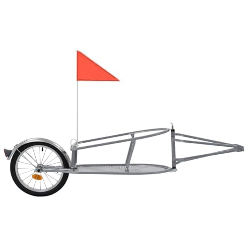 Remolque de carga para bicicleta, capacidad de 30 kg, cubierta de tela duradera para transportar mercancías y comestibles, diseño espacioso para cargas pesadas