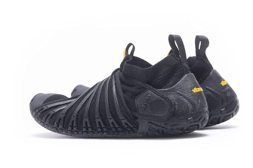 Vibram® FiveFingers® Furoshiki Knit HIGH Men - DAS ORIGINAL im Set - Herren Barfußschuh/Wickelschuh im Strickdesign mit praktischem Transportbeutel, Color:Black, Size:41 EU