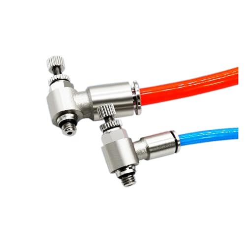 Válvula de acelerador neumática SL12-03 de cobre niquelado para regular velocidad de aire 5