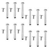 HOMSFOU Nietstifte für Faltventilatoren, 3 mm Durchmesser x 30 mm Länge, silberfarbene Metallnieten, Ersatz-Set für Handheld- und DIY-Fans, 12 Stück