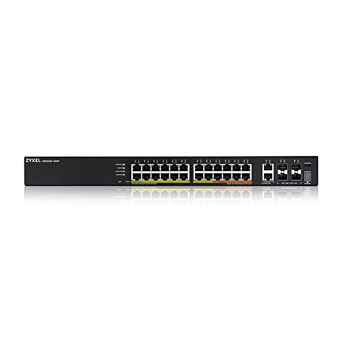 Image of Zyxel 24-Port PoE Gigabit Switch | Nebula Cloud Managed /L3 Access | 16x PoE+ & 10x PoE++ @400W | 6x 10G Uplink (2x Copper + 4x SFP+) [XGS2220-30HP] | 24x Gigabit PoE + 2x 10G PoE + 4x 10G SFP+ Ports, PoE Total Budget 400W, Smart Fan, Layer 3, NebulaFlex, TAA Compliant